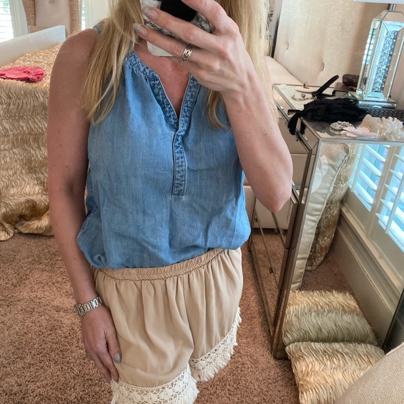 Nude Neutral Tassel Boutique Shorts - Picture 8 of 8